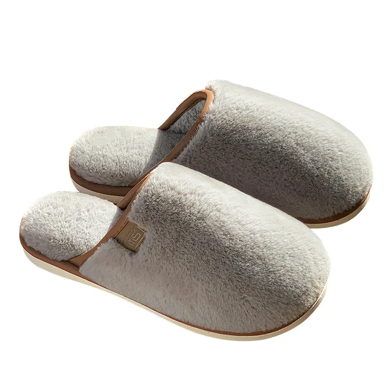 Chaussons femme chauds cocooning gris doux