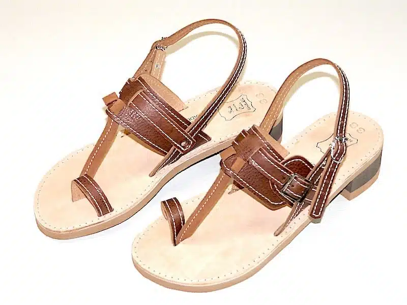 SANDALES ARTISANALES MEYRUEIS EN CUIR FEMME – ARTISAN – MADE IN FRANCE – Image 2