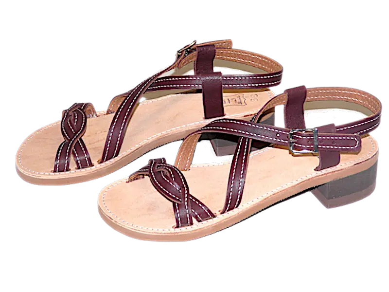SANDALES ARTISANALES SAINTE-ENIMIE EN CUIR FEMME – ARTISAN – MADE IN FRANCE – Image 7