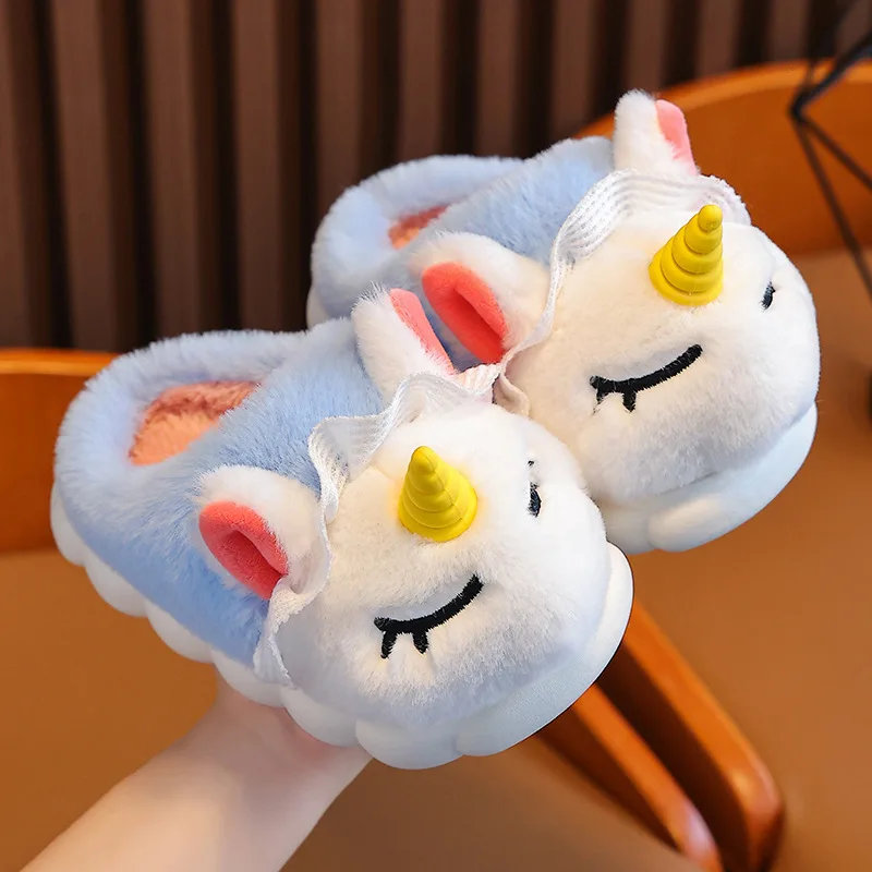 Chaussons Licorne Enfant Fourrés et très chauds – Image 2