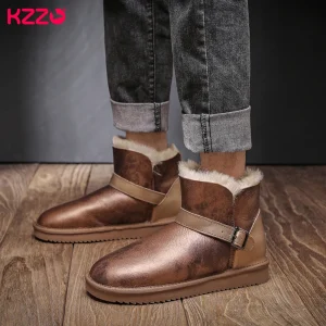 Nom proposé : Chaussons cuir mouton retourné homme Bronzés