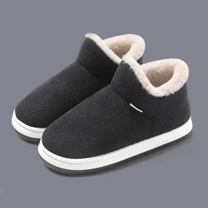 Chaussons bottines fourrées femme hiver chaud