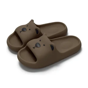 Chaussons Lapin marron rigolos