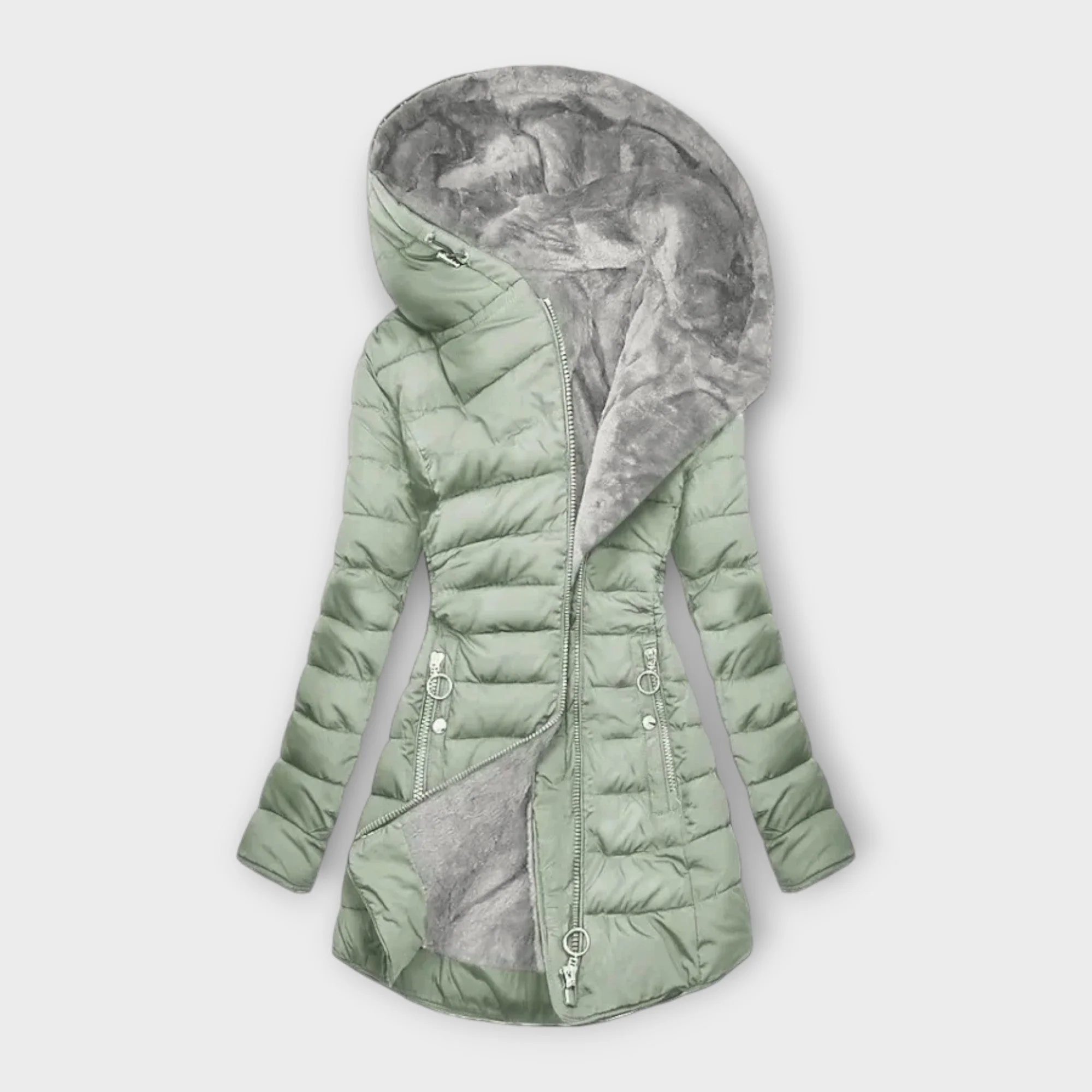 Manteau d'hiver pour femme – Avec doublure en fausse fourrure écologique