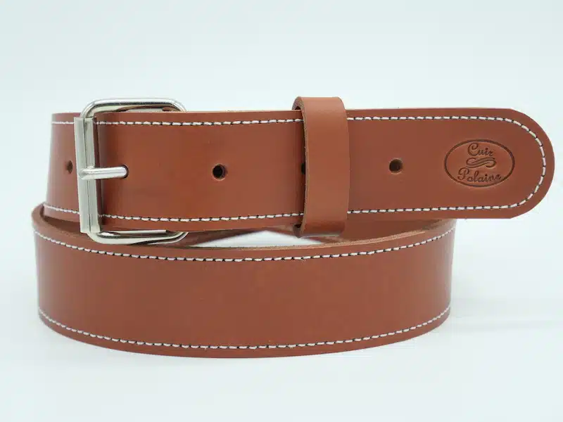 CEINTURE CLASSIQUE FEMME 4 CM EN CUIR PLEINE FLEUR – ARTISAN – Image 6