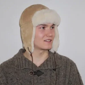 CHAPKA ADULTE MIXTE FOURRÉE EN PEAU LAINÉE 100 % AGNEAU VÉRITABLE – ARTISAN