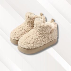 Chaussons femme beiges | Bottes