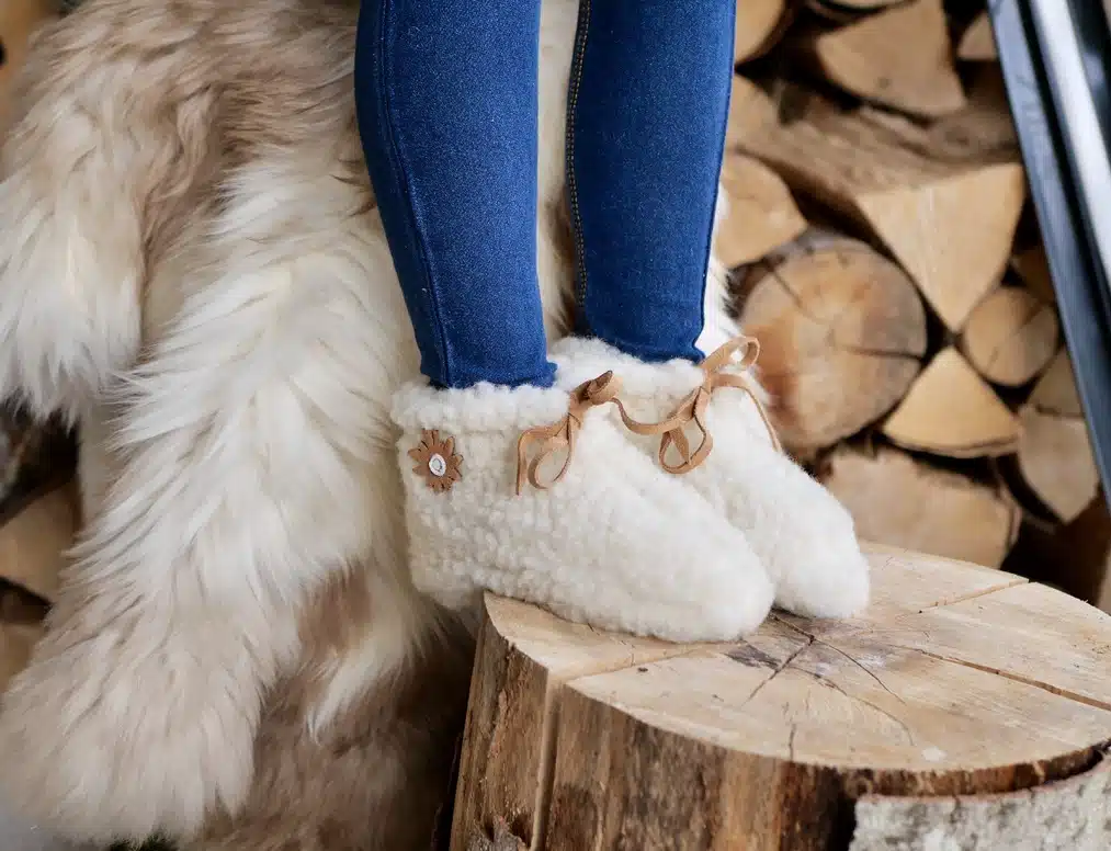 CHAUSSONS EN LAINE DE MOUTON ET AGNEAU ENFANT – ARTISAN – Image 3