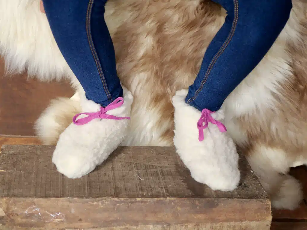 CHAUSSONS EN LAINE DE MOUTON ET AGNEAU ENFANT – ARTISAN – Image 6