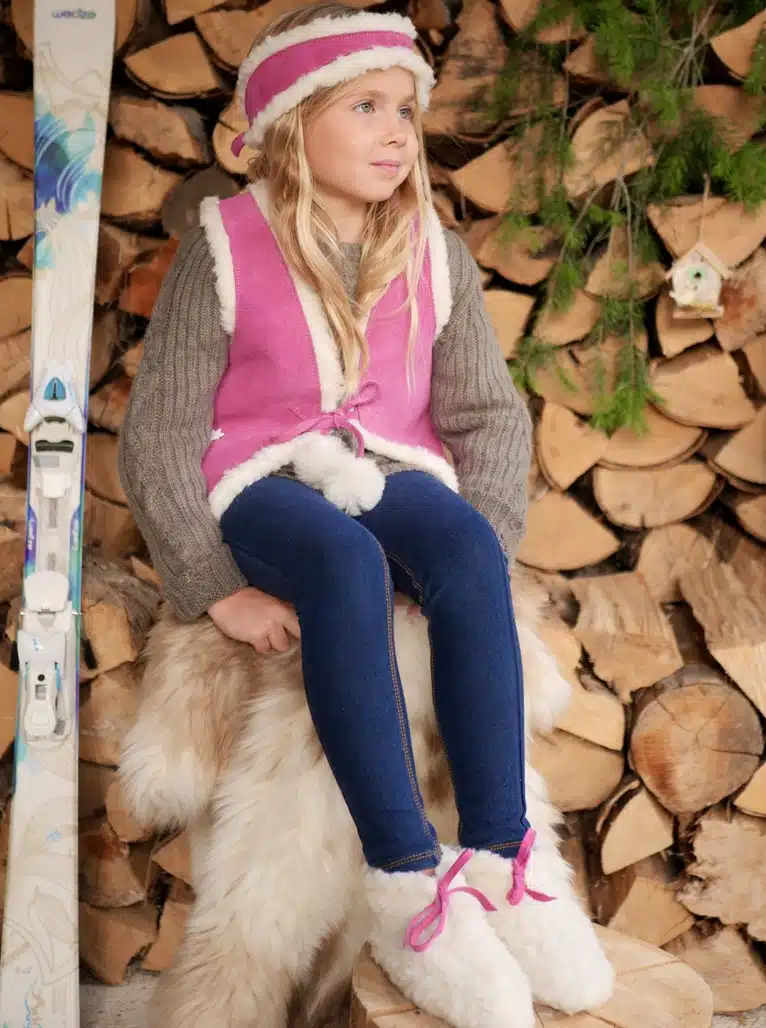 CHAUSSONS EN LAINE DE MOUTON ET AGNEAU ENFANT – ARTISAN – Image 2