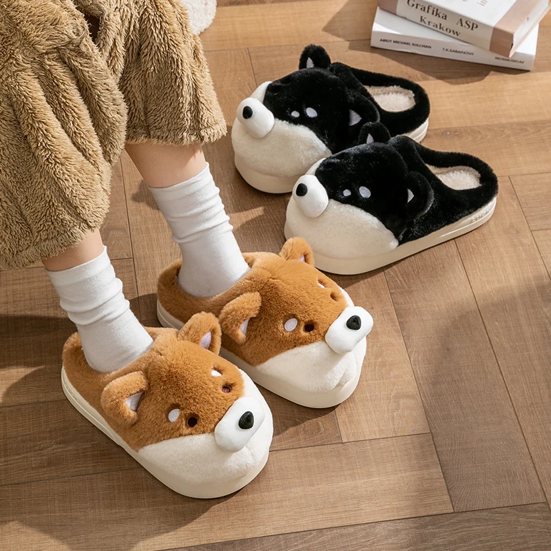 Chausson Animaux Fourrure Chien Husky – Image 3