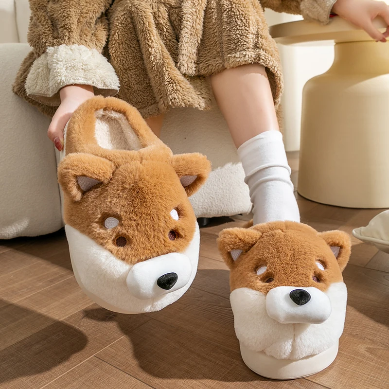 Chausson Animaux Fourrure Chien Husky – Image 4