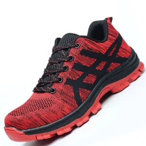 Baskets de Sécurité NITRO RED - Chaussures de Travail S3 Sportives & Respirantes [Rouge & Noir]