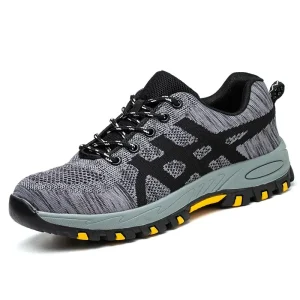 Baskets de Sécurité GRAPHITE PRO - Chaussures de Travail S3 Sportives [Gris Chiné & Jaune]