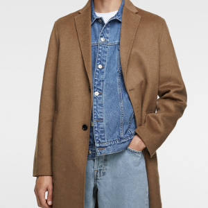 Manteau camel homme Atelier double-bouton