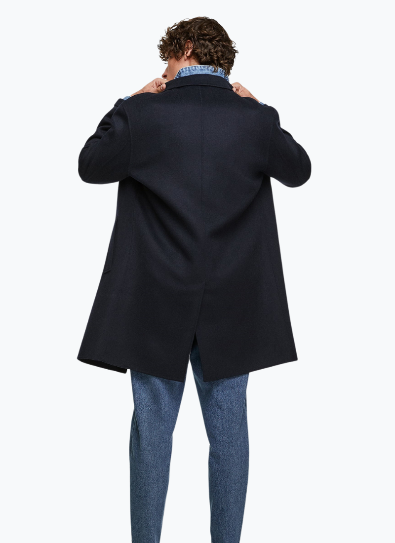 Manteau bleu homme Charme urbain – Image 5