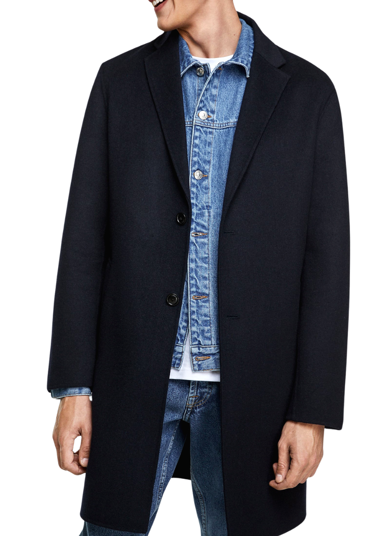 Manteau bleu homme Charme urbain