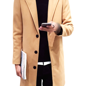 Manteau mi-long homme sable raffiné