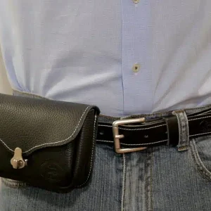 SACOCHE BANANE CEINTURE LUSETTE HOMME EN CUIR – ARTISAN