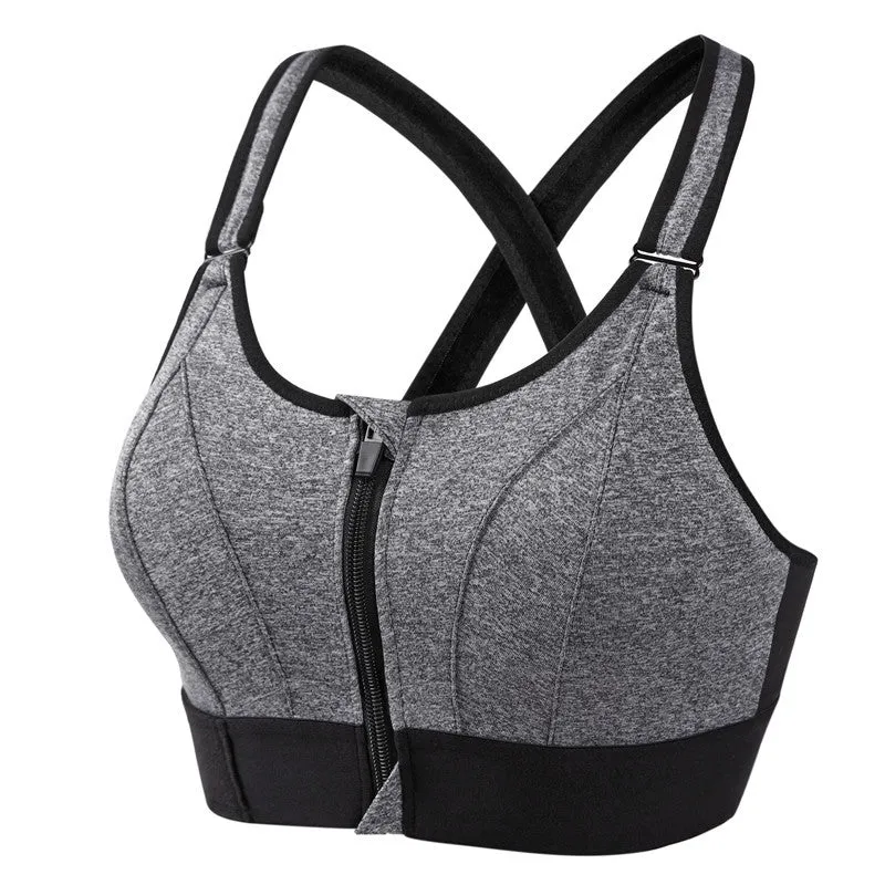 Brassière de sport avec fermeture éclair – Image 3