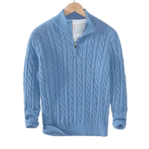 Pull en maille avec fermeture éclair