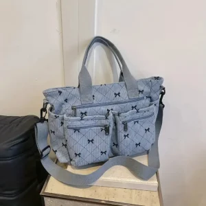 Cabas en velours côtelé