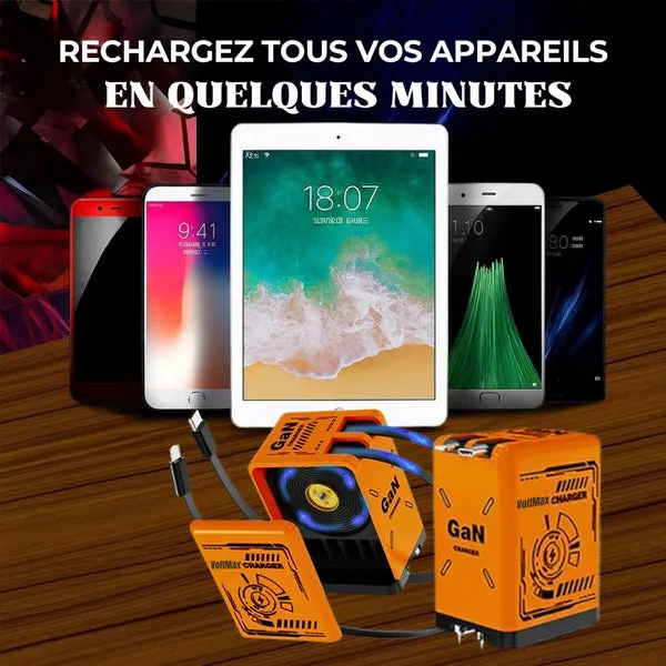 Chargeur rapide universel avec câbles intégrés – Image 2