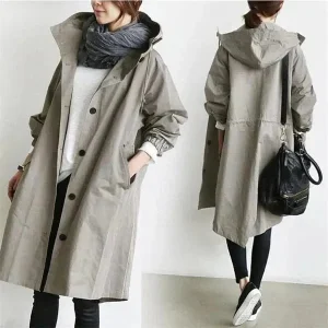Trench-coat long élégant femme