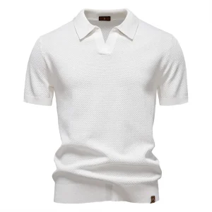 Polo-shirt structuré pour homme