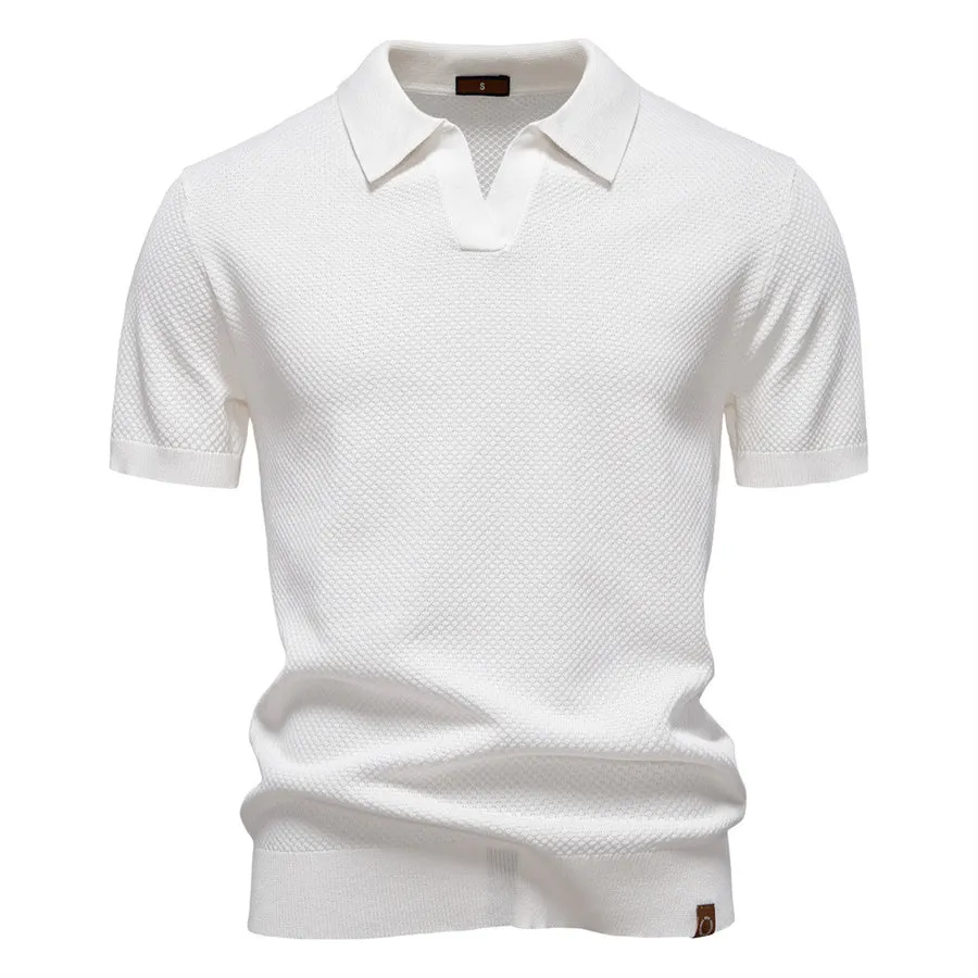 Polo-shirt structuré pour homme