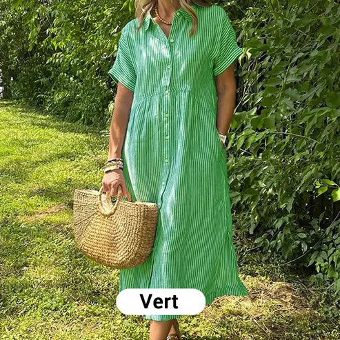 Longues chemise rayée pour femme – Image 2