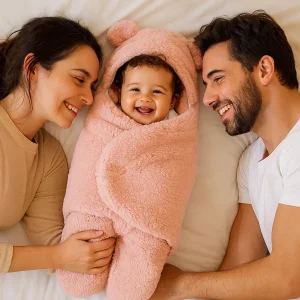 Couverture pour bébé toute douce au design d’ours