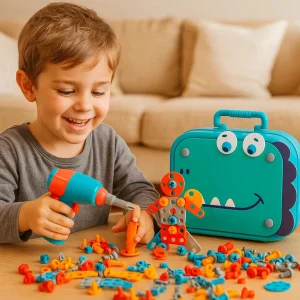 Mallette à outils pour enfants au design Dino