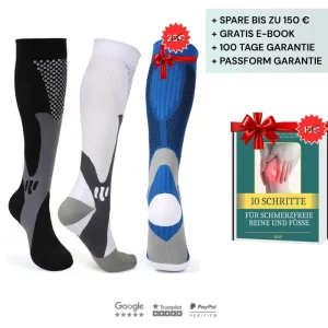 Bas de compression contre les jambes lourdes et douloureuses
