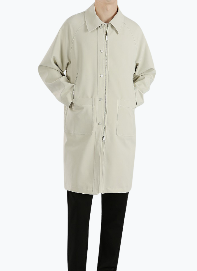 Trench blanc homme Atelier Zephyr – Image 6