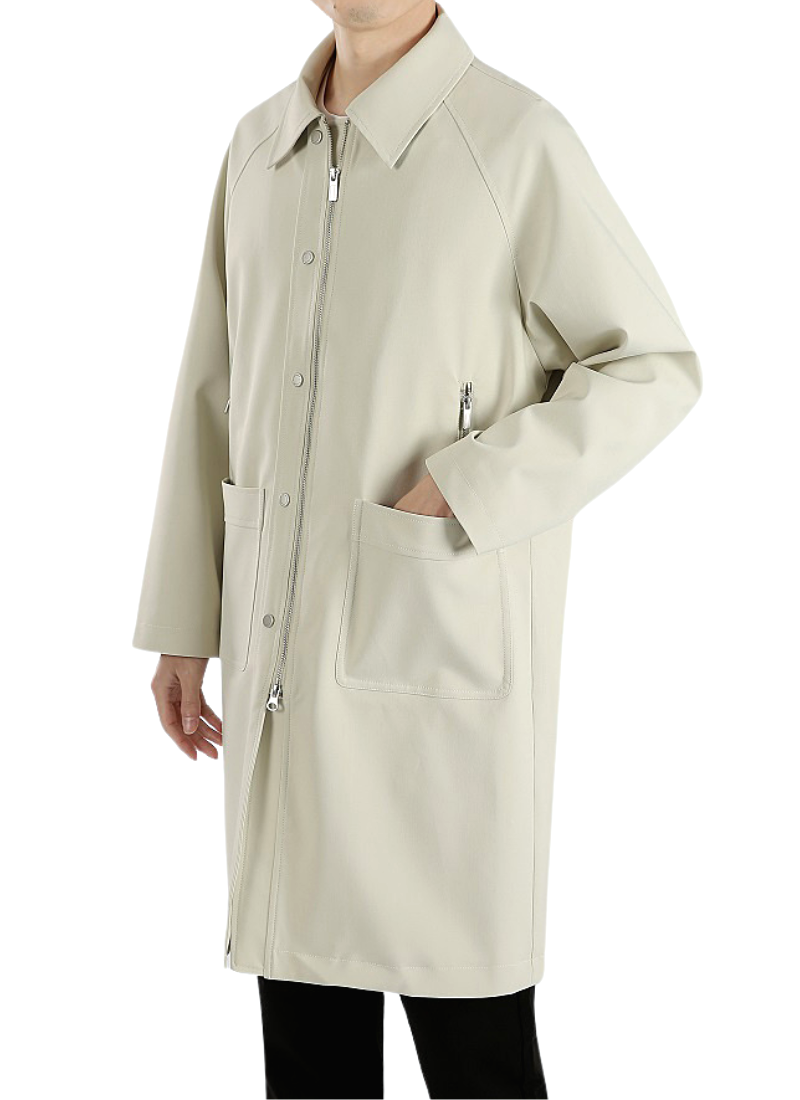 Trench blanc homme Atelier Zephyr – Image 5