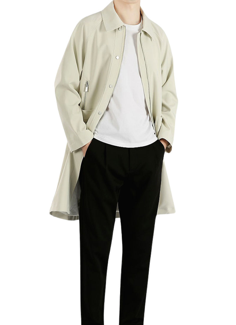 Trench blanc homme Atelier Zephyr – Image 4