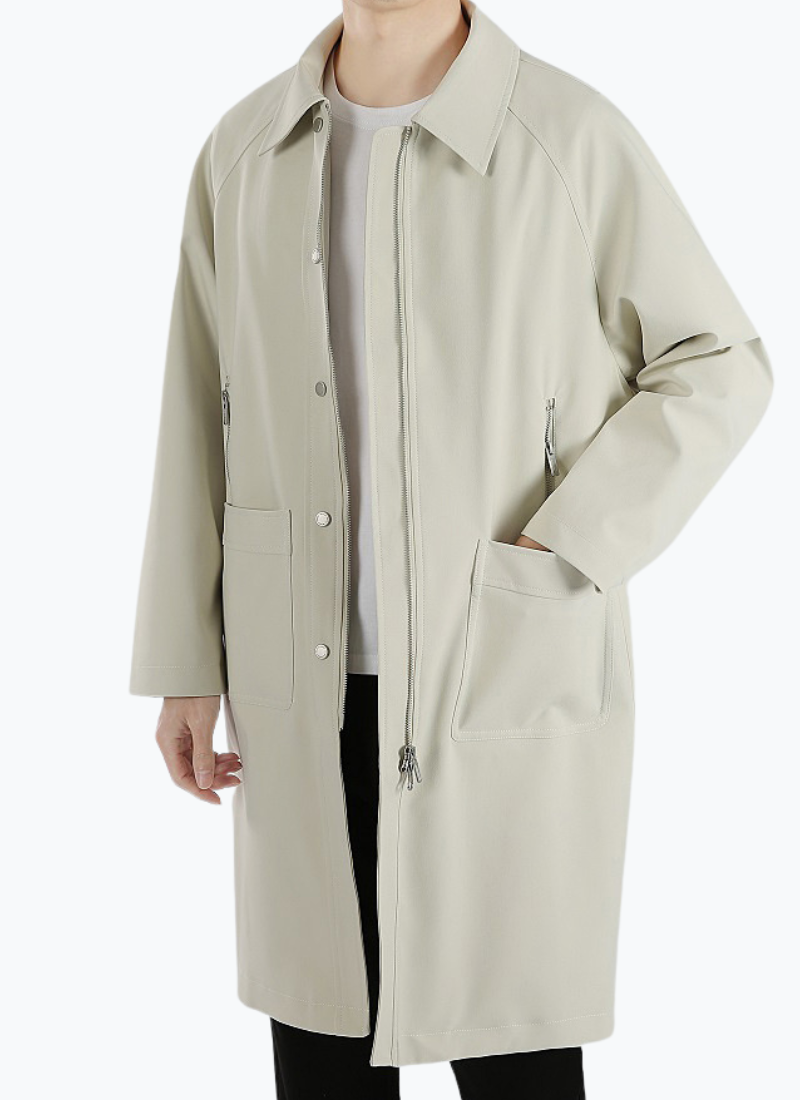 Trench blanc homme Atelier Zephyr – Image 2