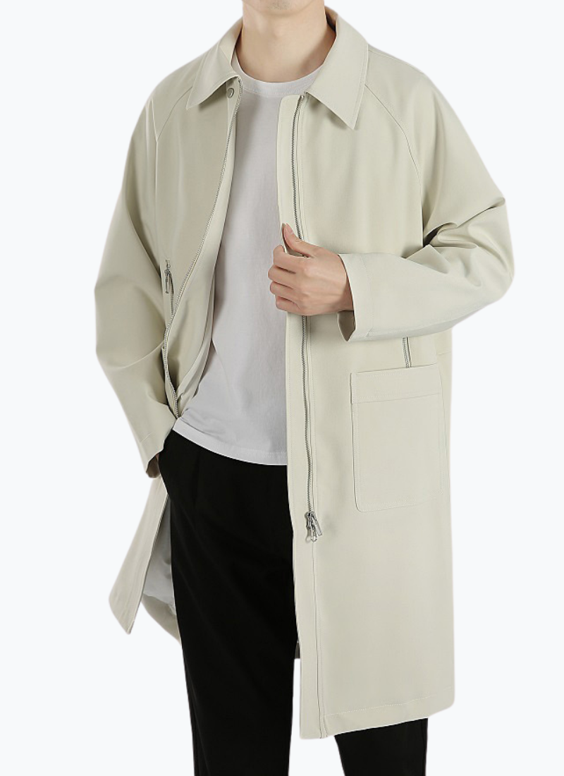 Trench blanc homme Atelier Zephyr
