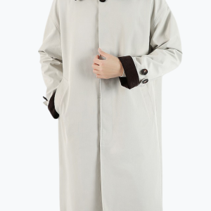 Trench blanc homme Épure veloutée