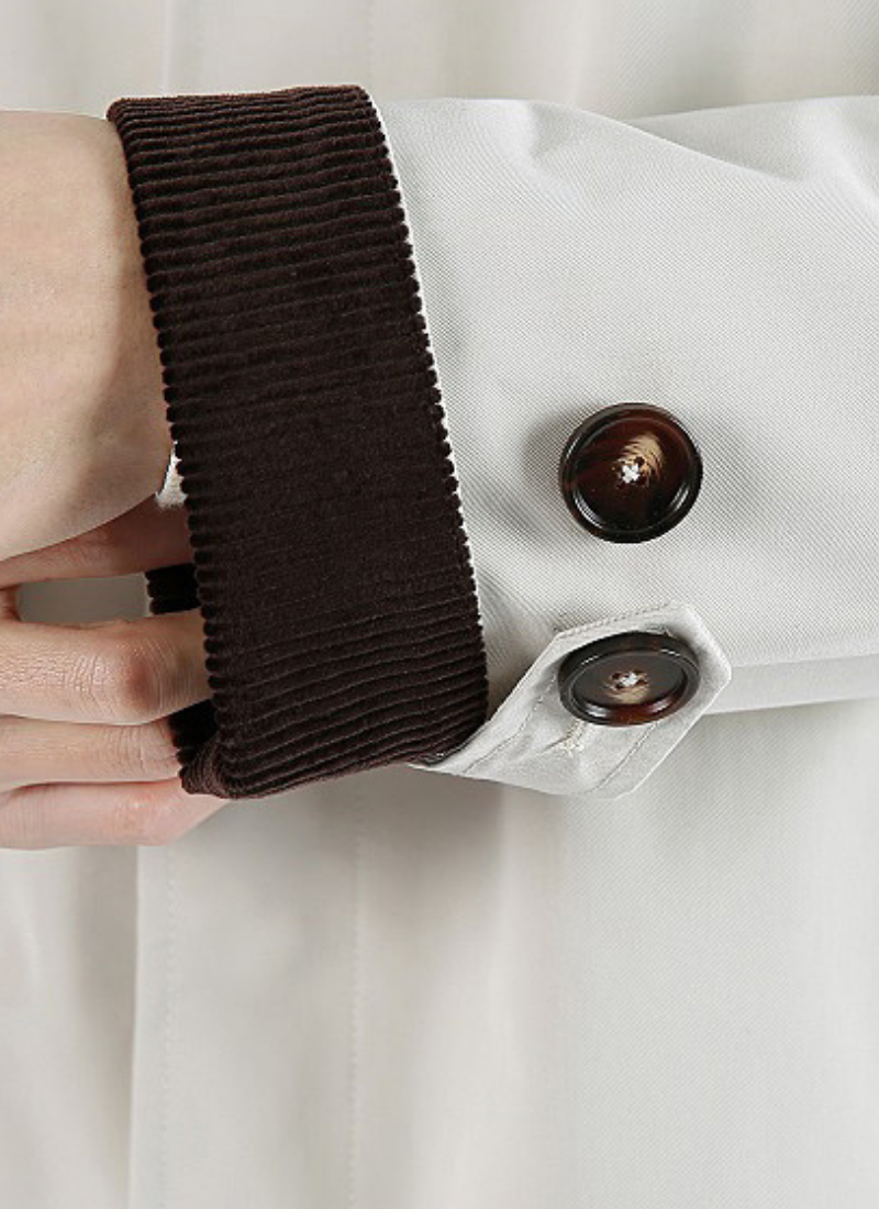 Trench blanc homme Épure veloutée – Image 9