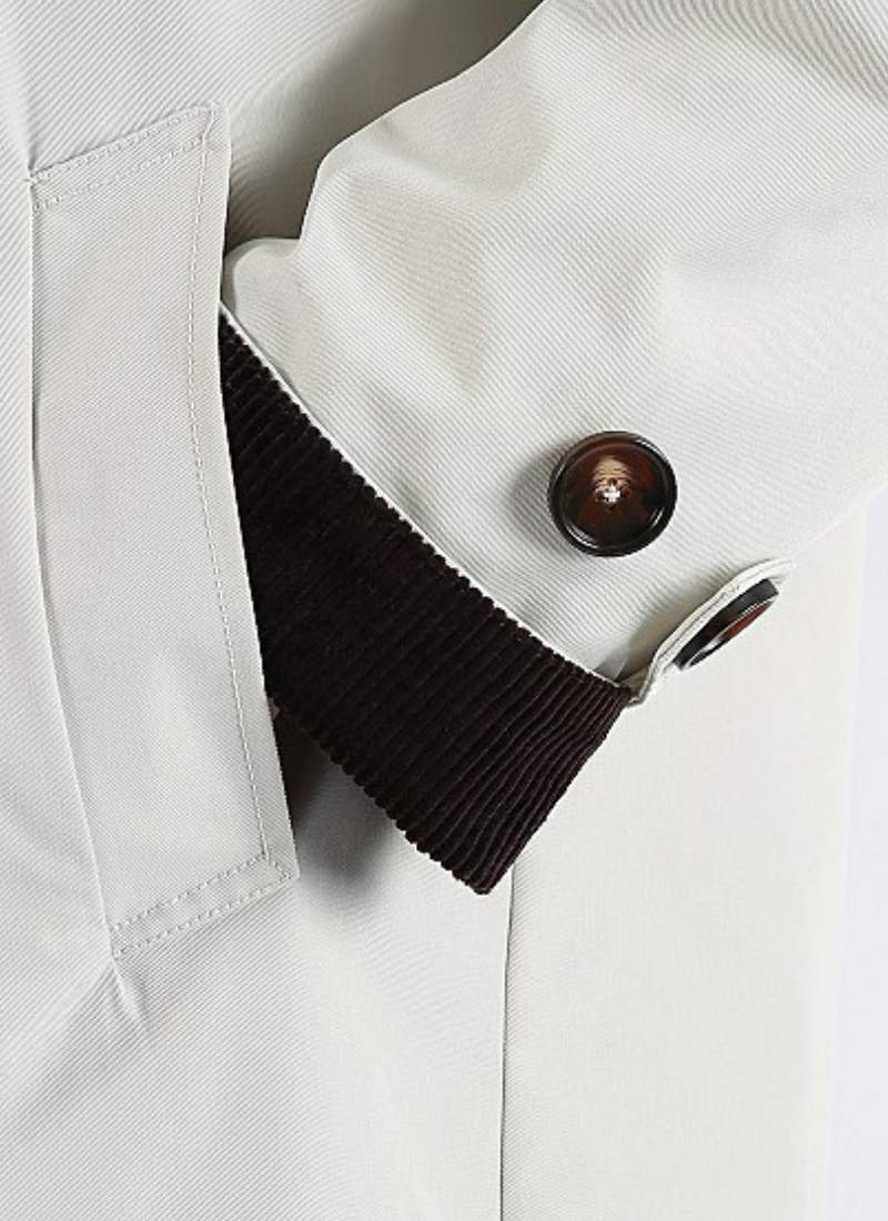 Trench blanc homme Épure veloutée – Image 8