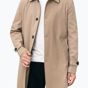 Trench court homme crème chic