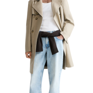 Trench homme crème intemporel