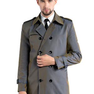 Trench homme gris perle